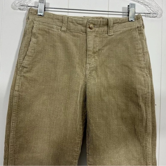 Polo Ralph Lauren Boys Wide Corduroy Pants Size 8 Beige Taupe Flap Pockets - Picture 2 of 11